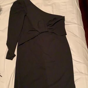 Trina Turk black one shoulder dress